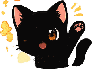 またねと手をふるクロ
